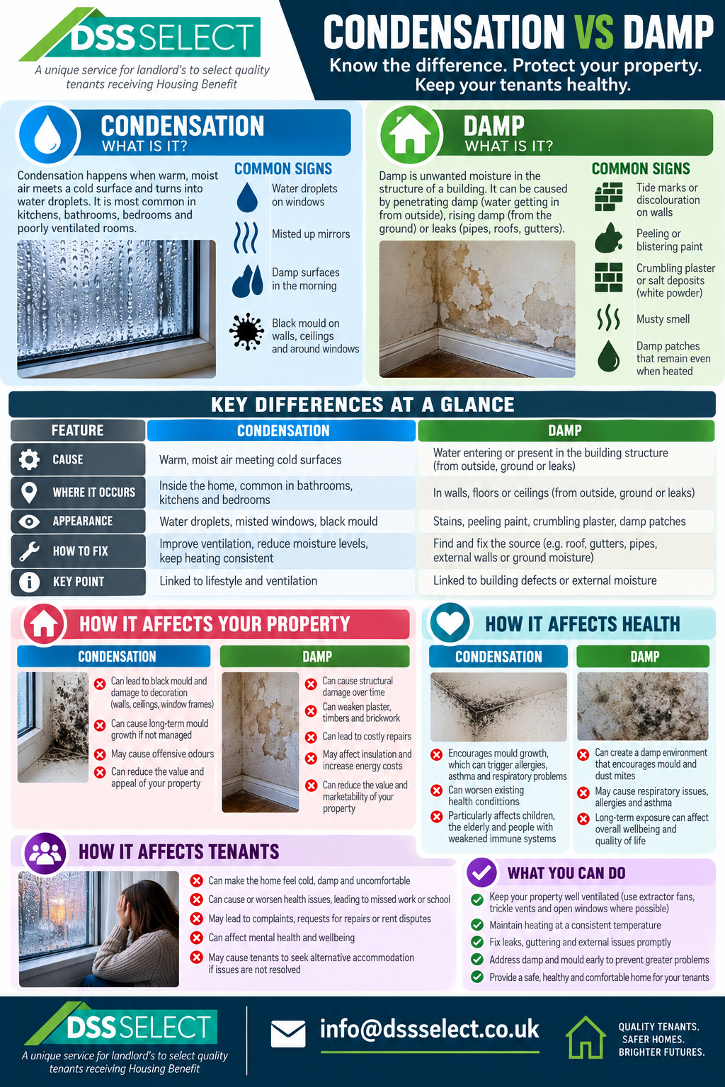 Condensation Vs Damp: know the difference, protect your property and keep your tenants healthy